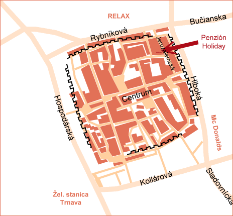 Mapa de Penzión Holiday